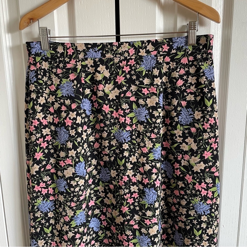 Sag Harbor Long Floral Skirt Women’s M Petite Boho Cottagecore Cabin Earthy EUC - Picture 2 of 13